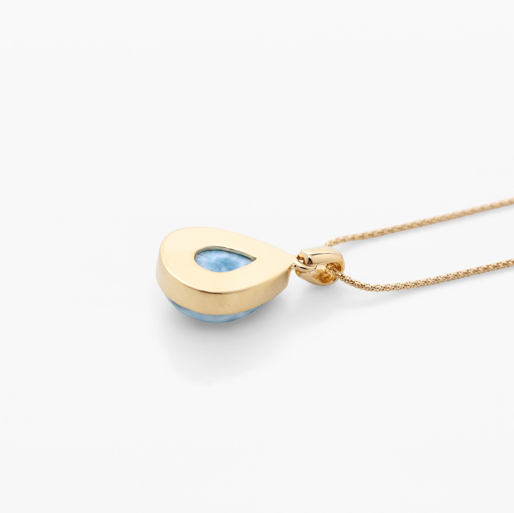 Larimar Gold Vermeil Pendant Jade