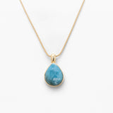 Larimar Gold Vermeil Pendant Jaz