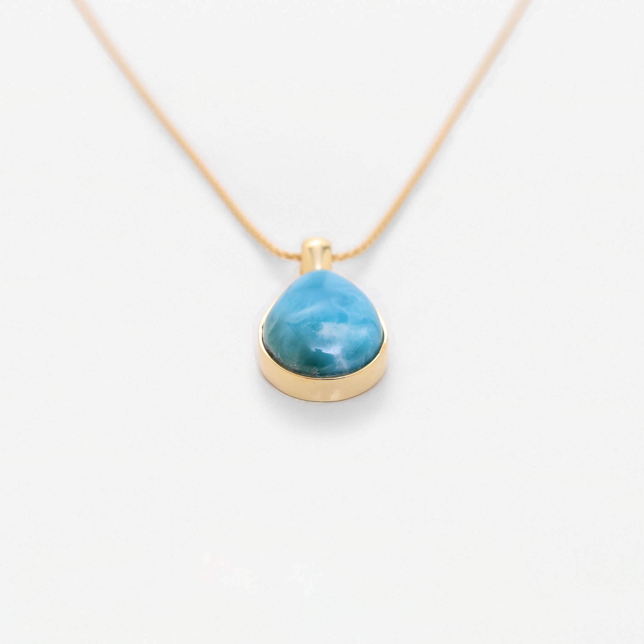 Larimar Gold Vermeil Pendant Jaz