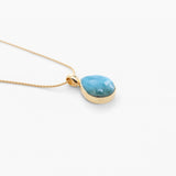 Larimar Gold Vermeil Pendant Jaz