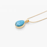 Larimar Gold Vermeil Pendant Jaz