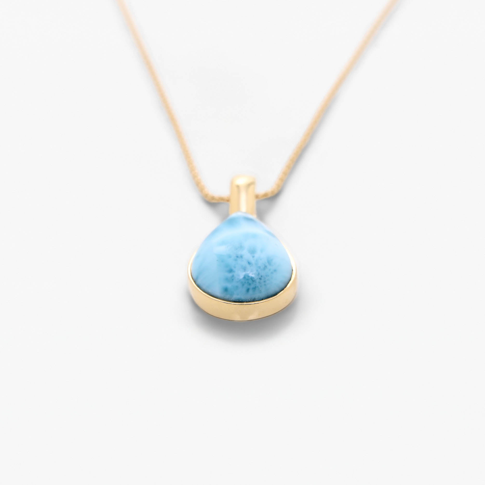 Larimar Gold Vermeil  Pendant Josephine