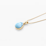 Larimar Gold Vermeil  Pendant Josephine