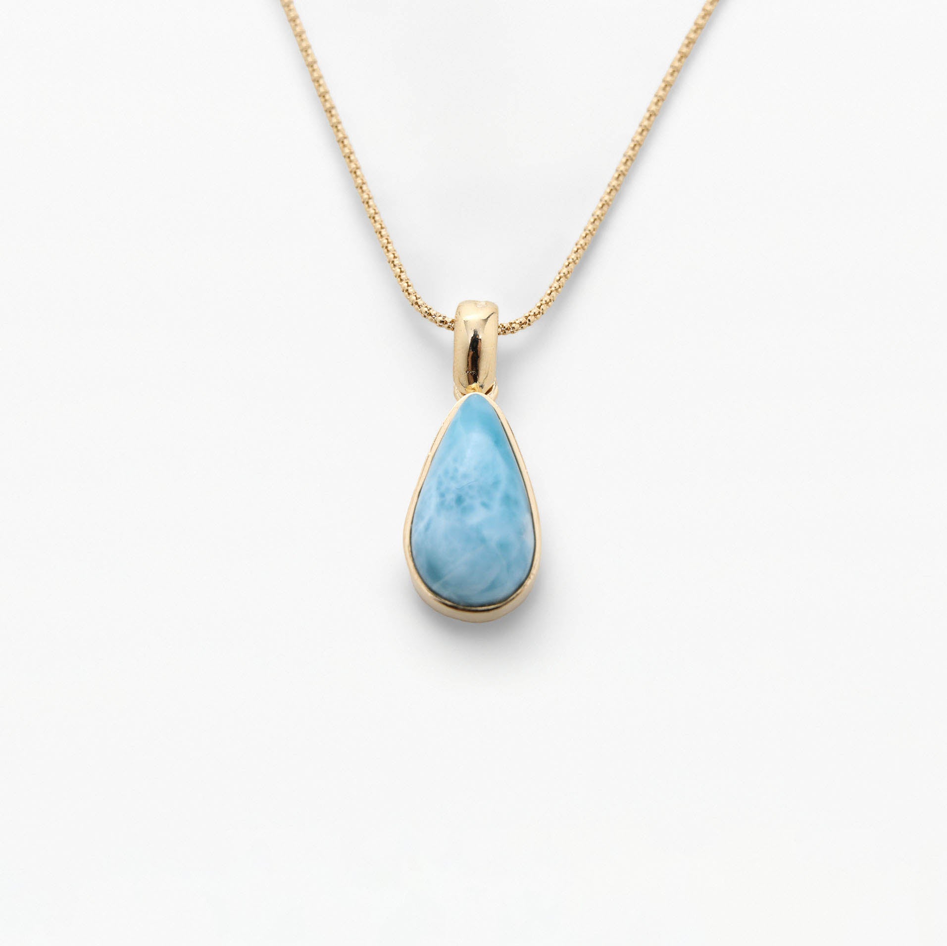 Larimar Gold Vermeil Pendant June