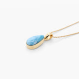 Larimar Gold Vermeil Pendant June