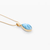 Larimar Gold Vermeil  Pendant Amelia