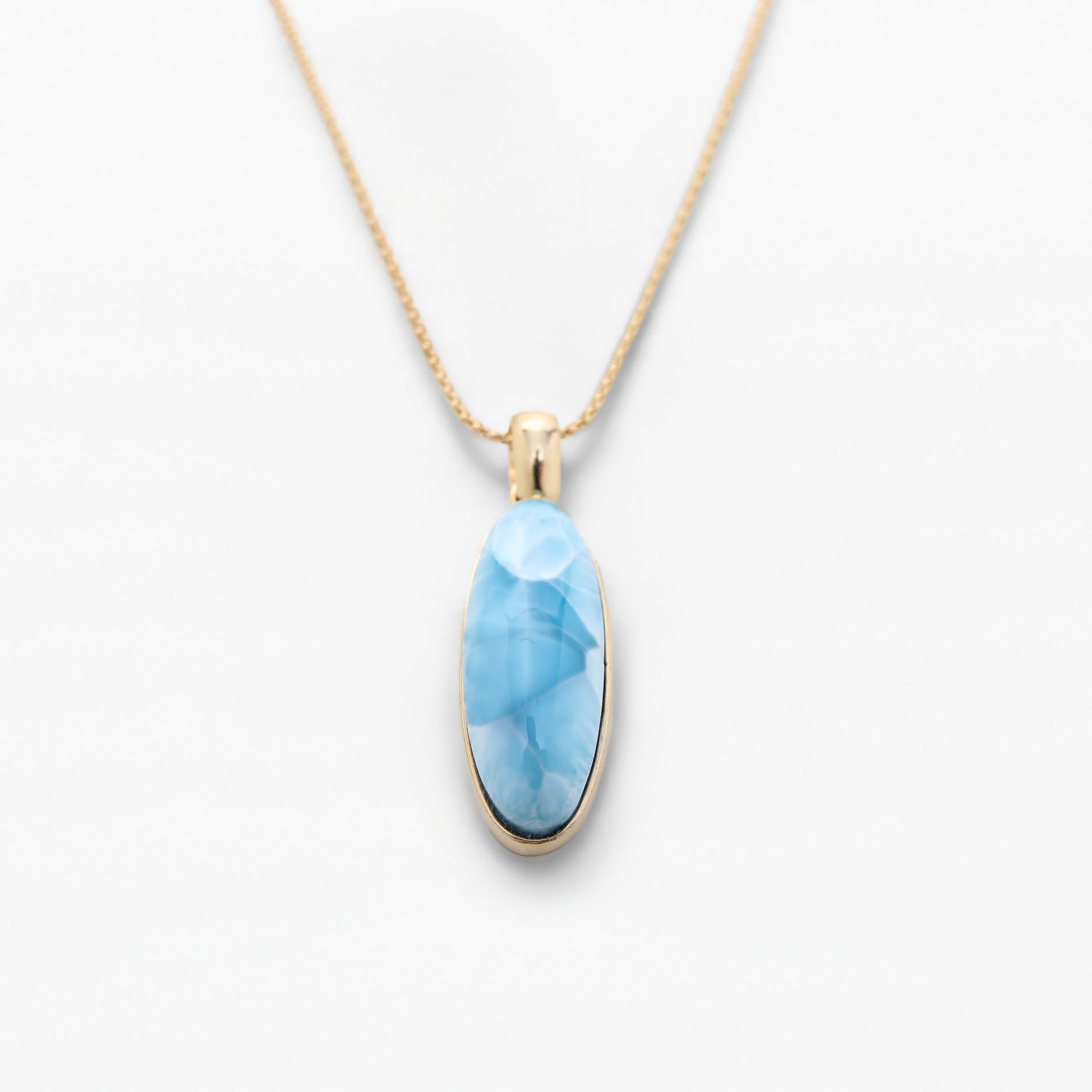 Larimar Gold Vermeil Pendant Anastasia