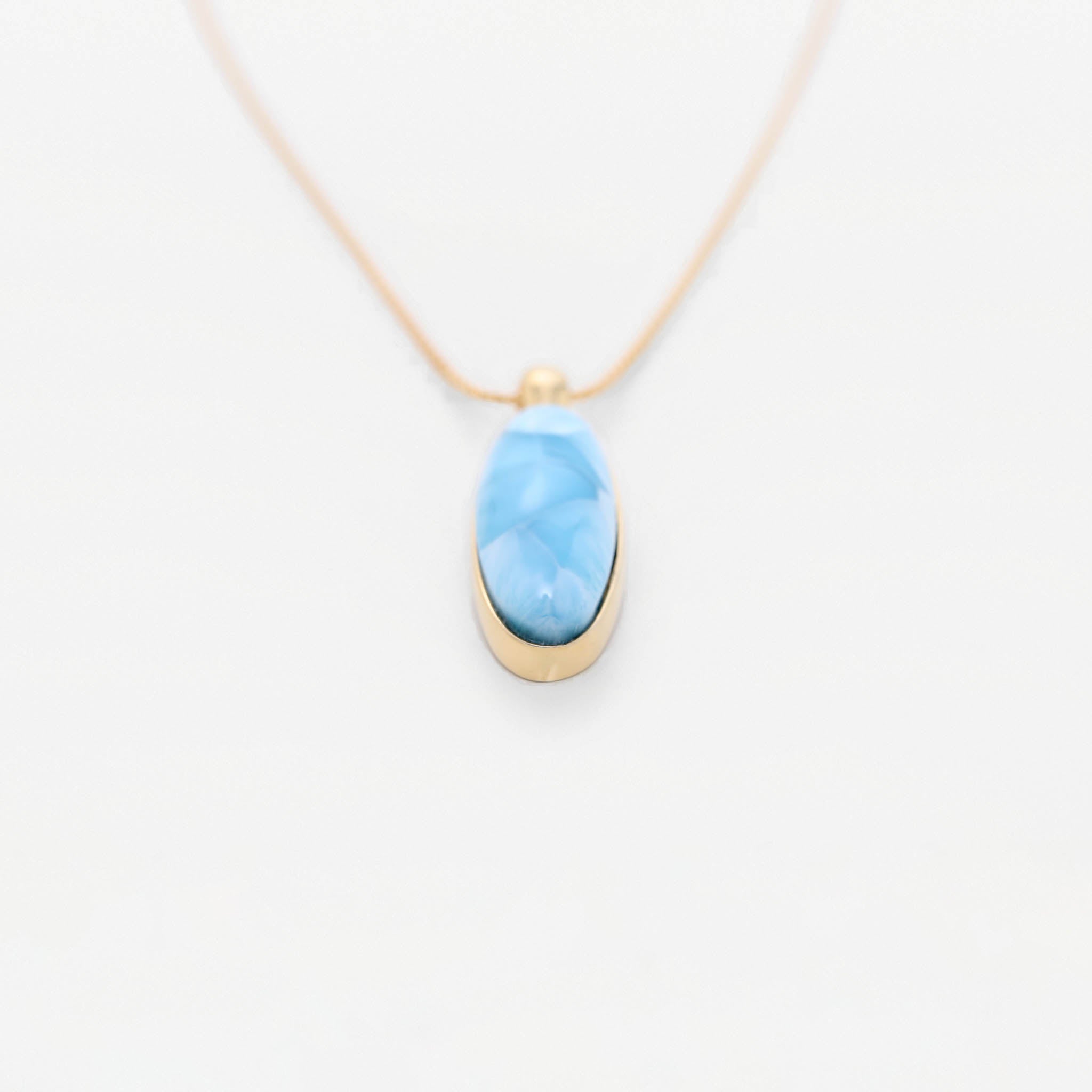 Larimar Gold Vermeil Pendant Anastasia