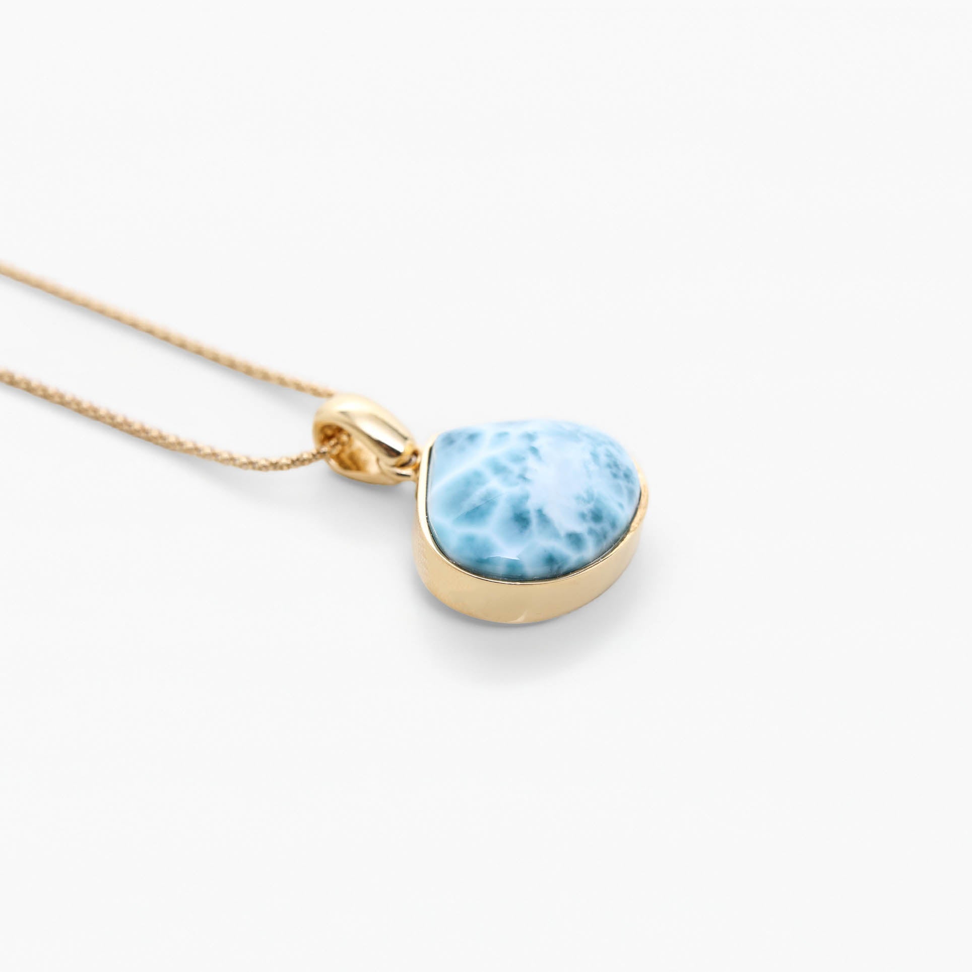 Larimar Gold Vermeil Pendant Autumn
