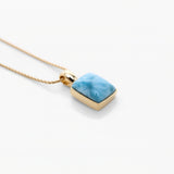 Larimar Gold Vermeil Pendant Eloise
