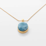 Larimar Oval Pendant Irene Gold Vermeil