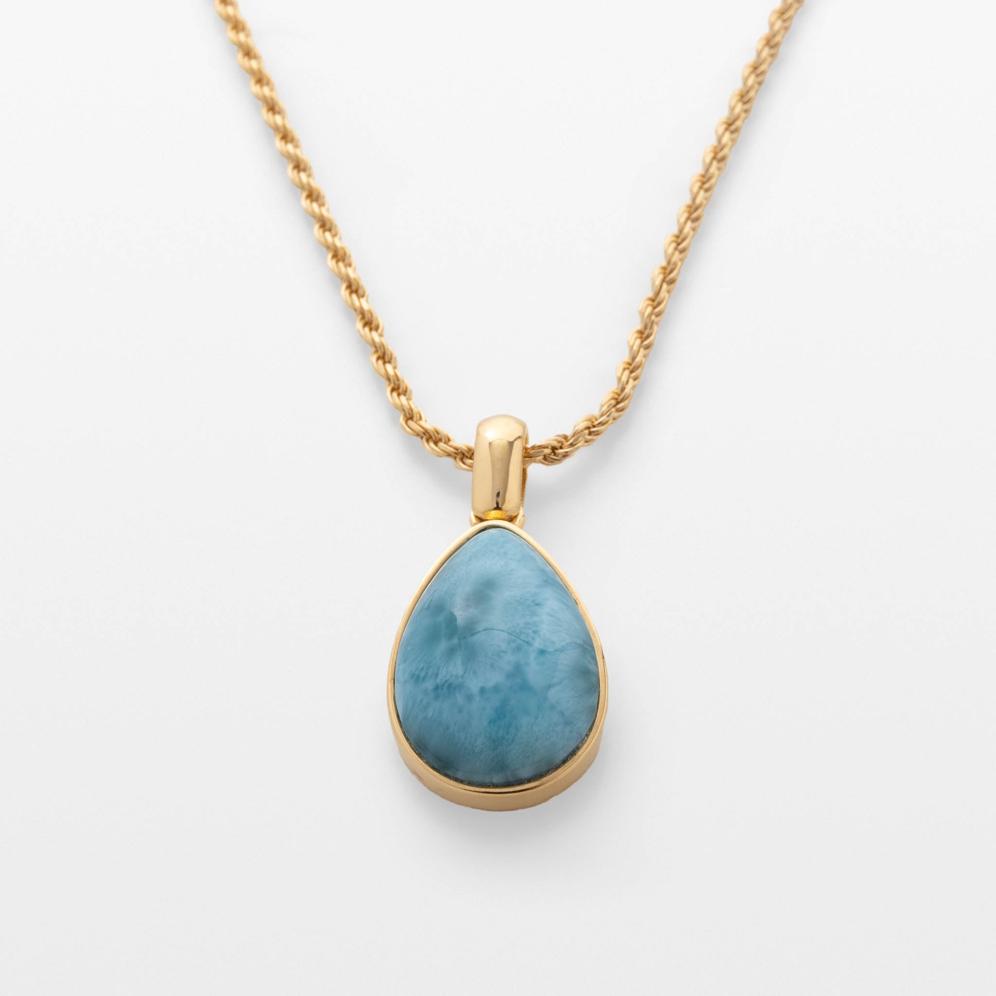 Larimar Pendant Ivana Gold Vermeil 
