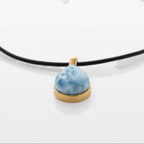 Gold Vermeil Larimar Pendant Ivory