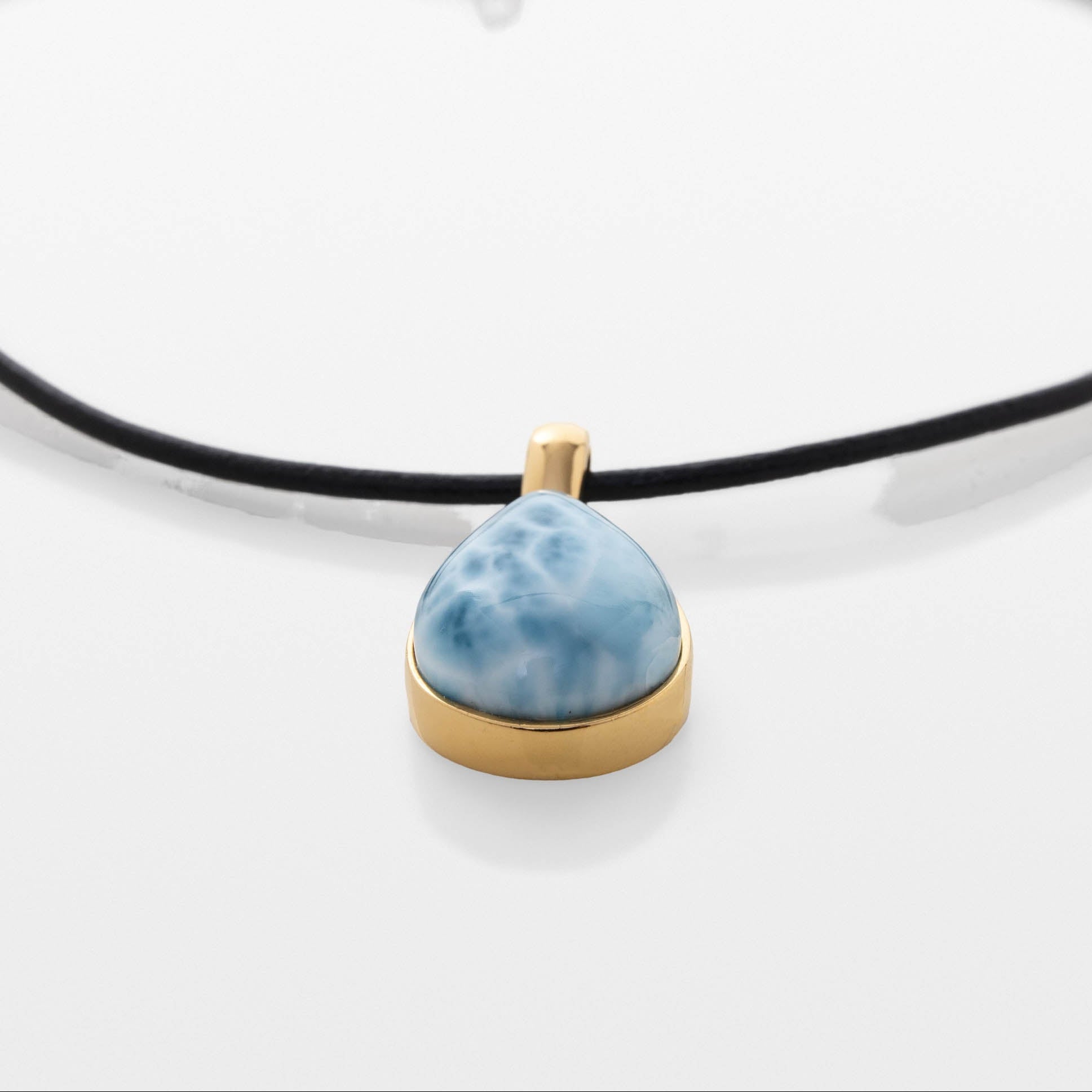 Gold Vermeil Larimar Pendant Ivory