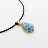 Gold Vermeil Larimar Pendant Ivory