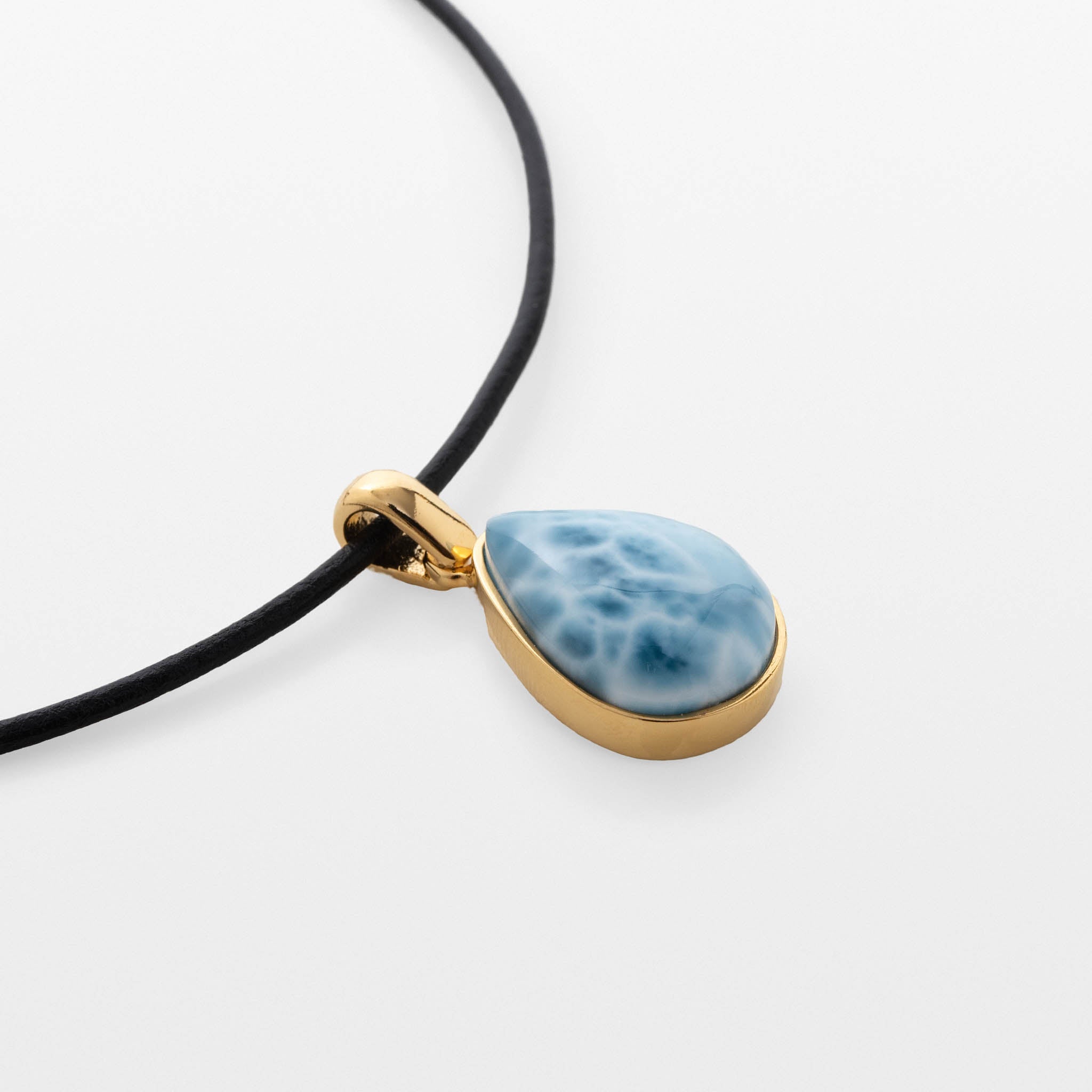 Gold Vermeil Larimar Pendant Ivory