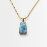 Larimar Pendant Izra Gold Vermeil 