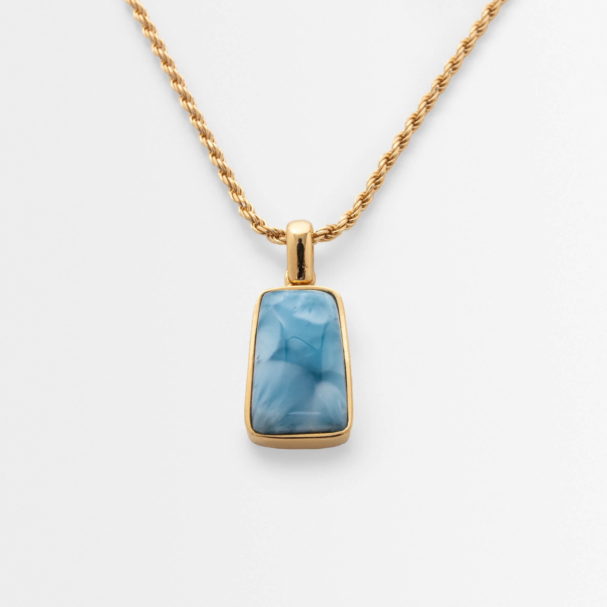 Larimar Pendant Izra Gold Vermeil 