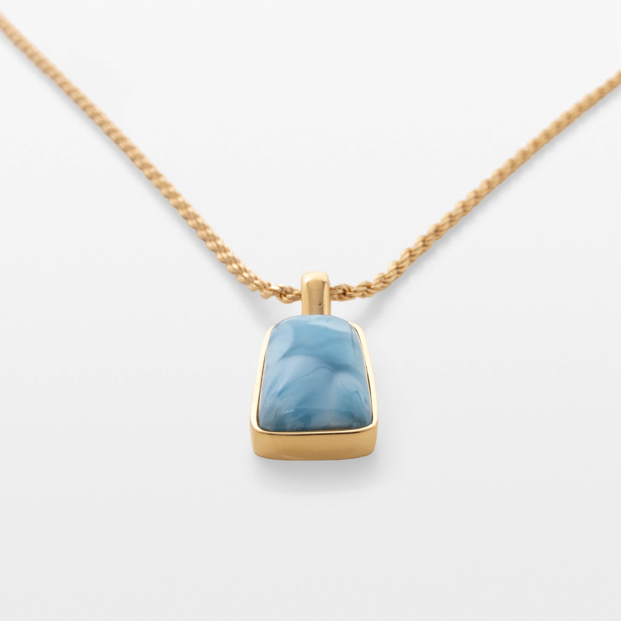 Larimar Pendant Izra Gold Vermeil 
