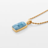Larimar Pendant Izra Gold Vermeil 