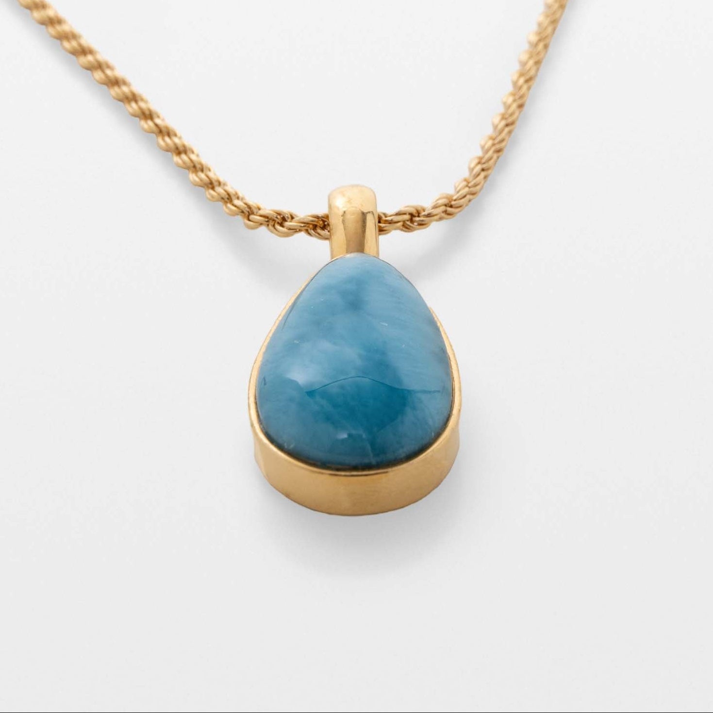 Larimar Gold Vermeil Pendant Jiya