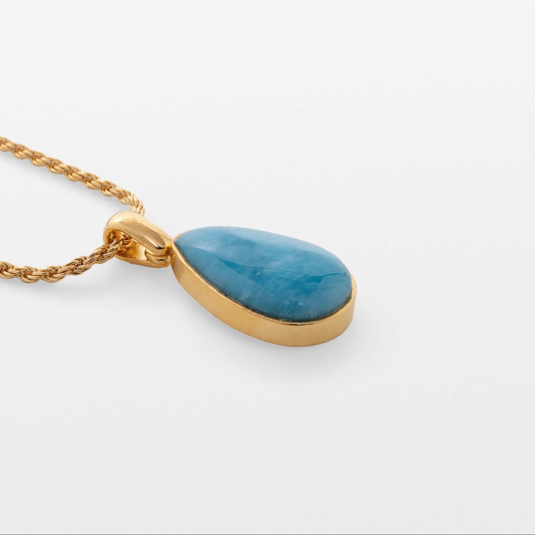 Larimar Gold Vermeil Pendant Jiya