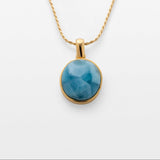 Larimar Gold Vermeil Pendant Jocelyn