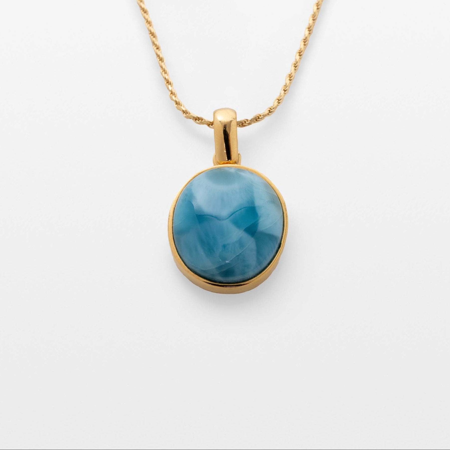 Larimar Gold Vermeil Pendant Jocelyn