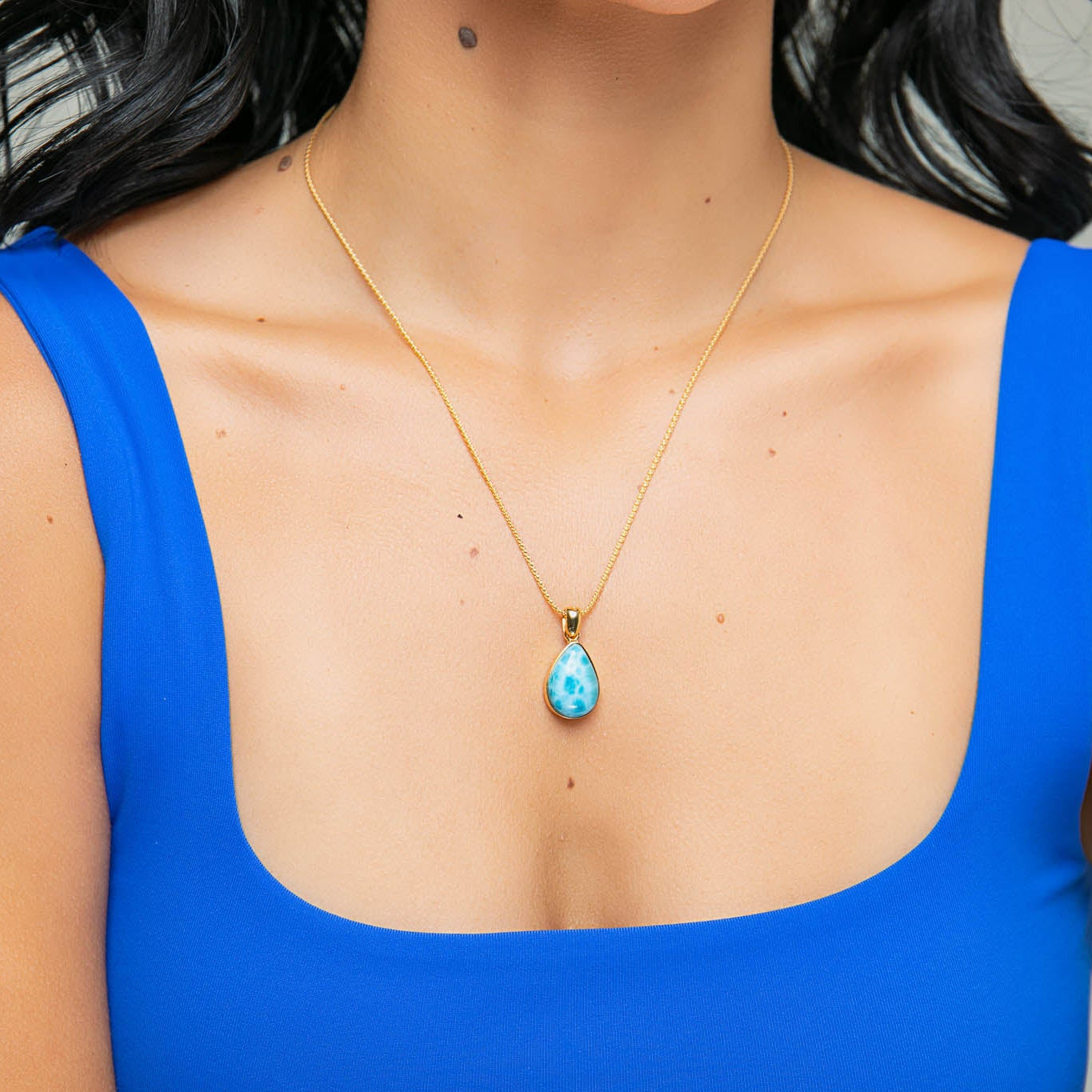 Larimar Gold Vermeil Pendant Journey