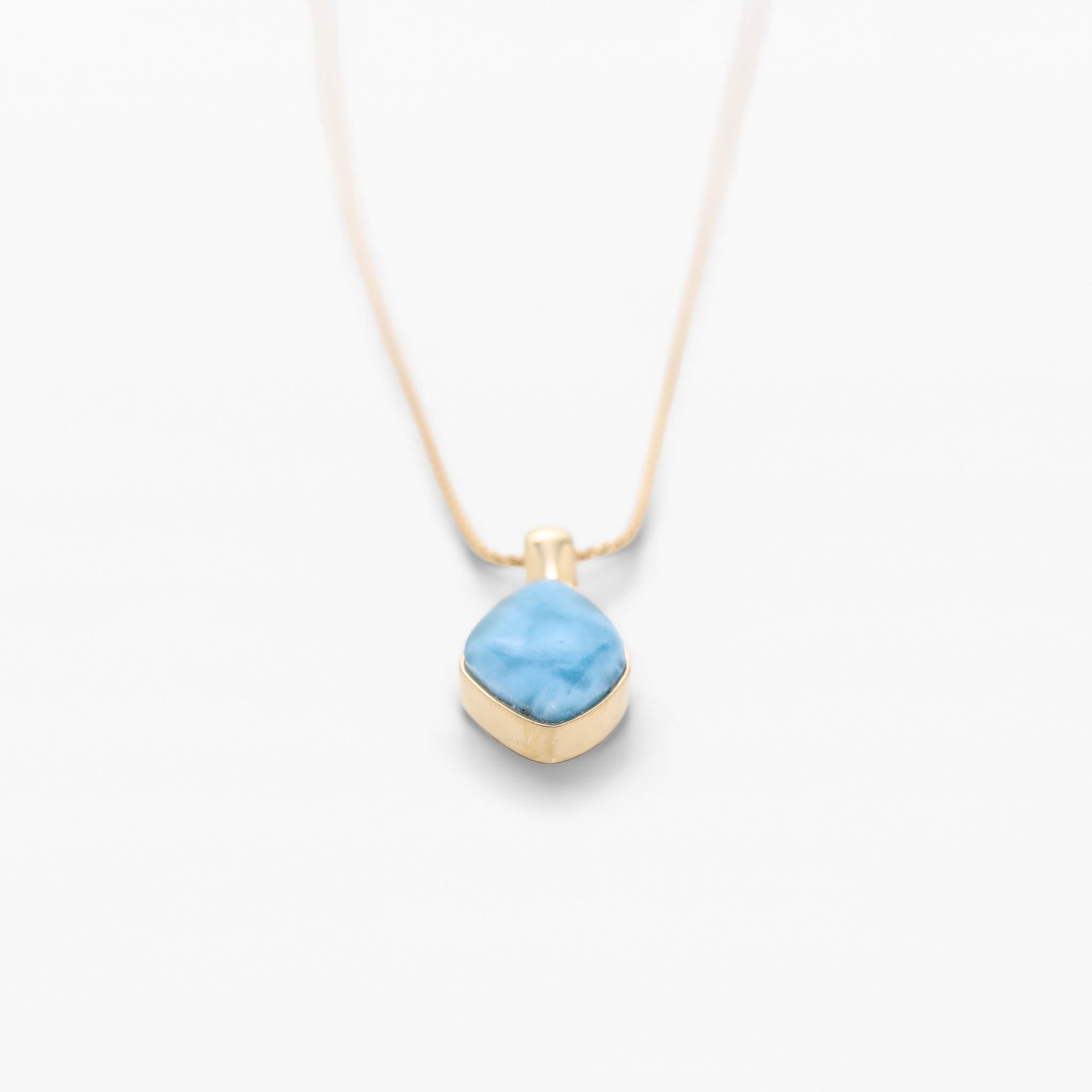 Larimar Gold Vermeil Pendant Kaia