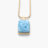 Larimar Gold Vermeil Pendant Odelia
