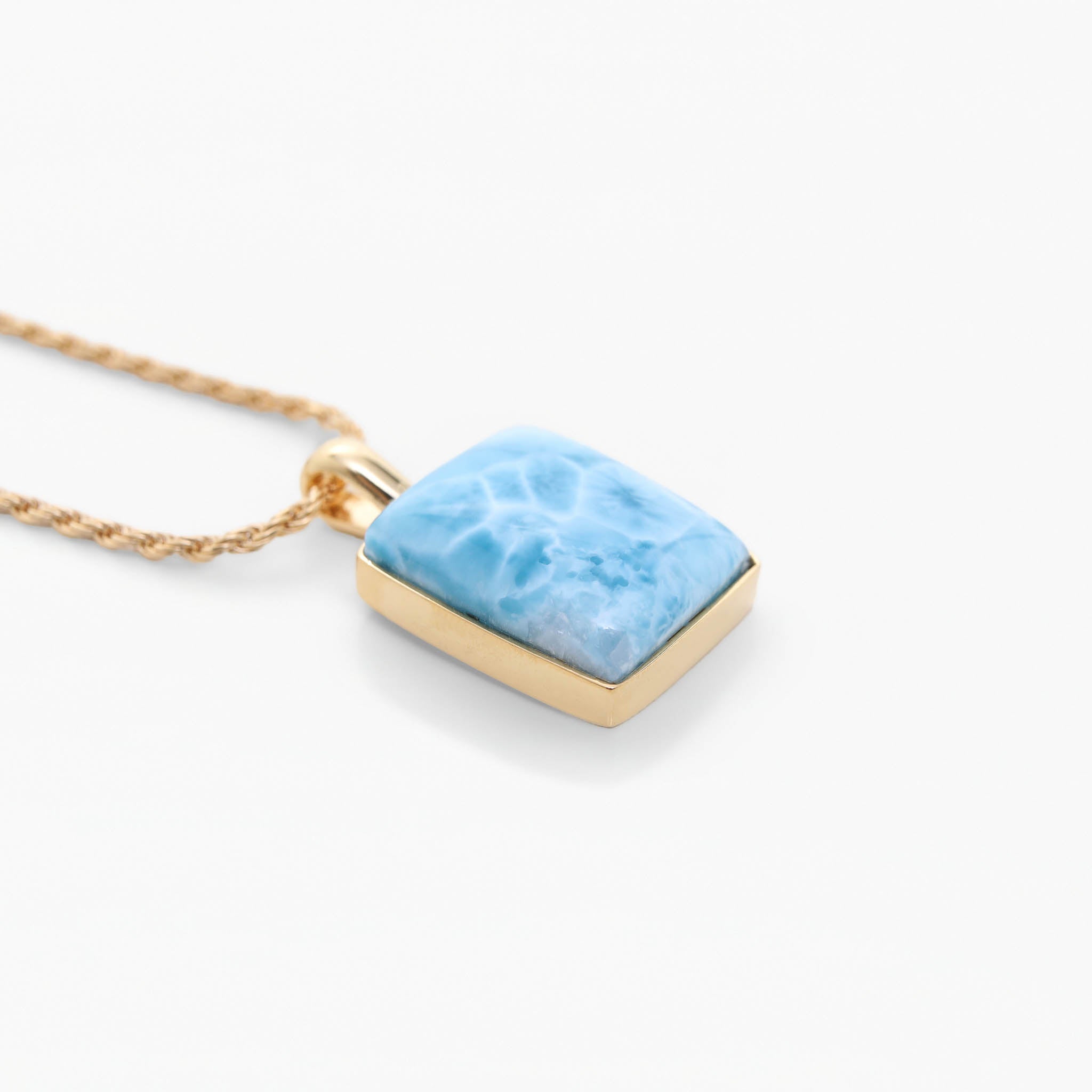 Larimar Gold Vermeil Pendant Odelia