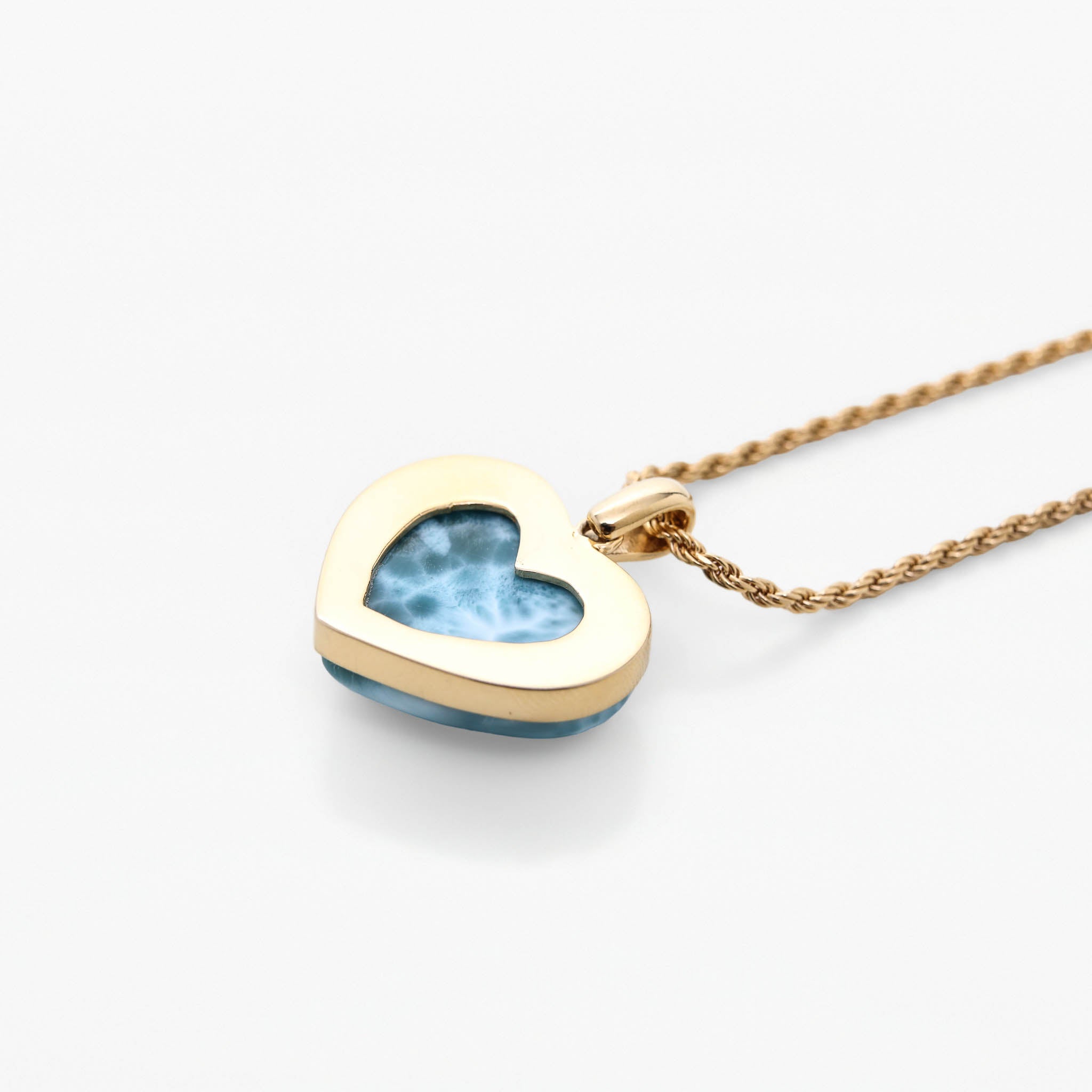 Larimar Gold Vermeil Heart Pendant Odessa