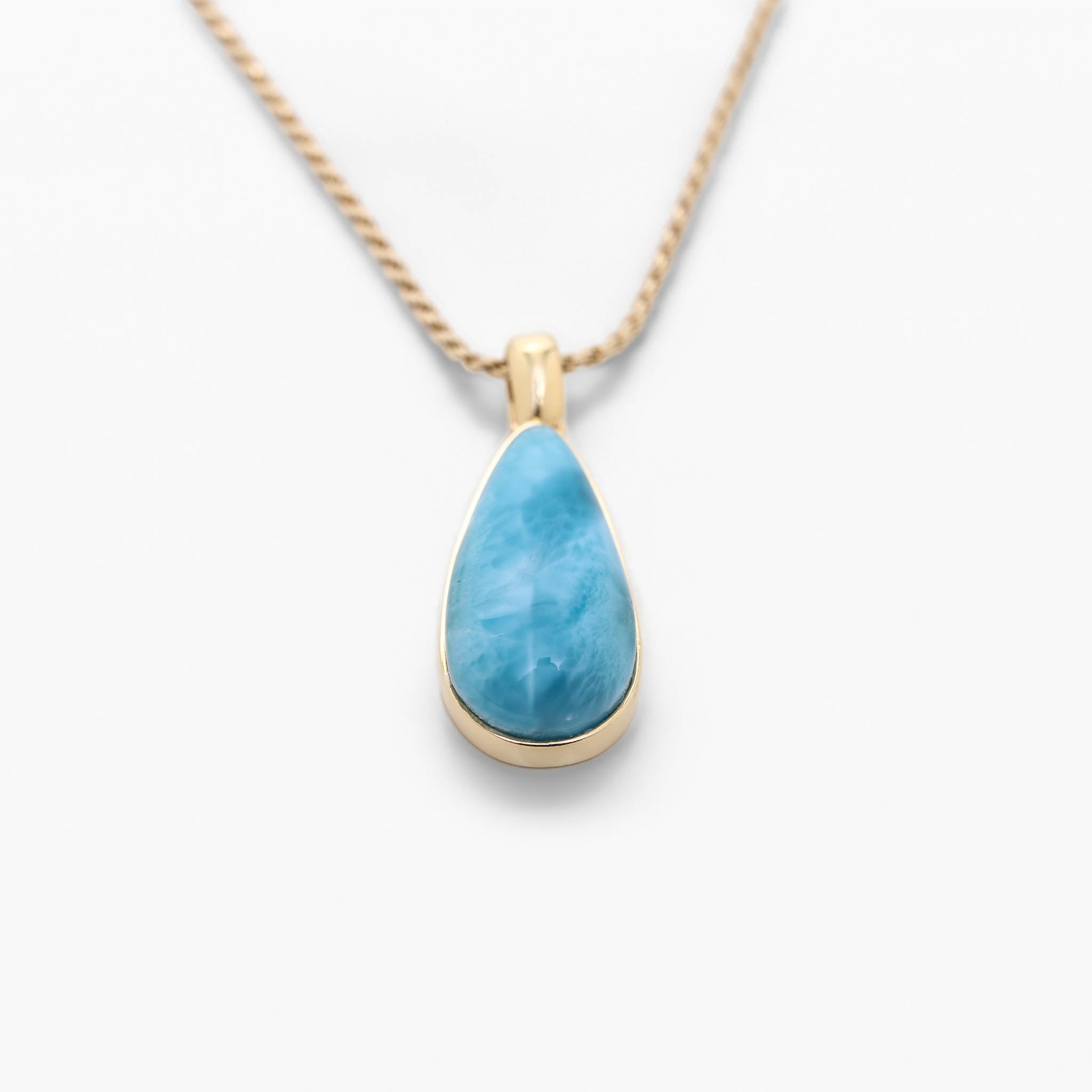 Larimar Gold Vermeil Pendant Opra