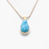 Larimar Gold Vermeil Pendant Opra