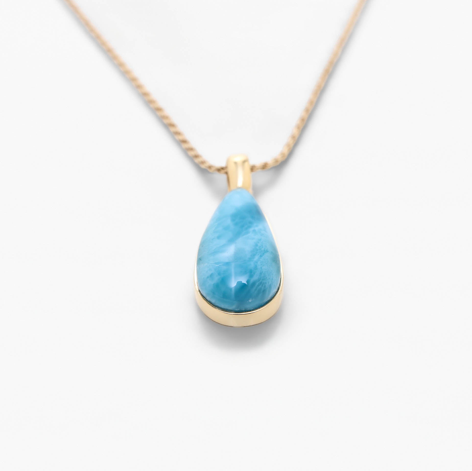 Larimar Gold Vermeil Pendant Opra