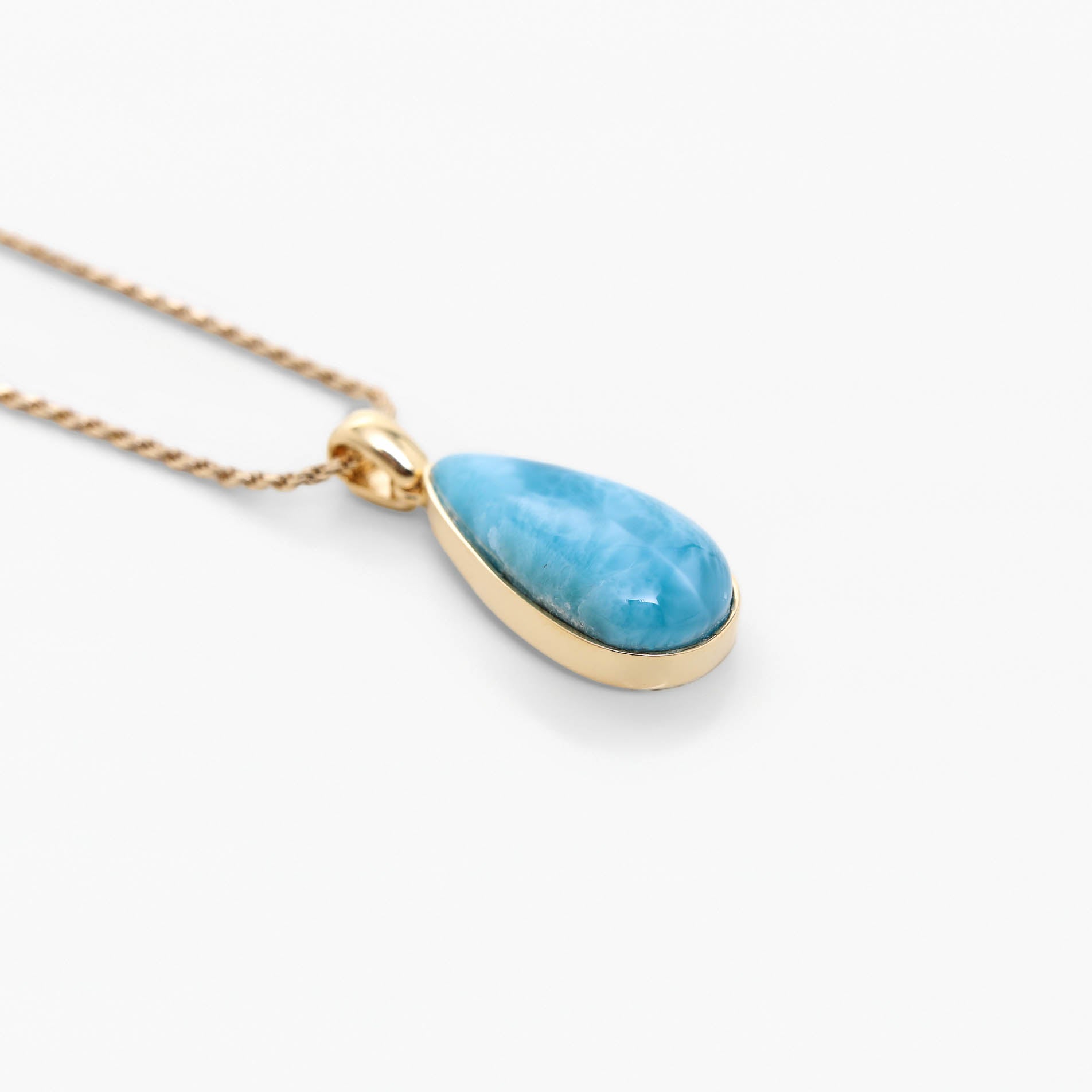 Larimar Gold Vermeil Pendant Opra