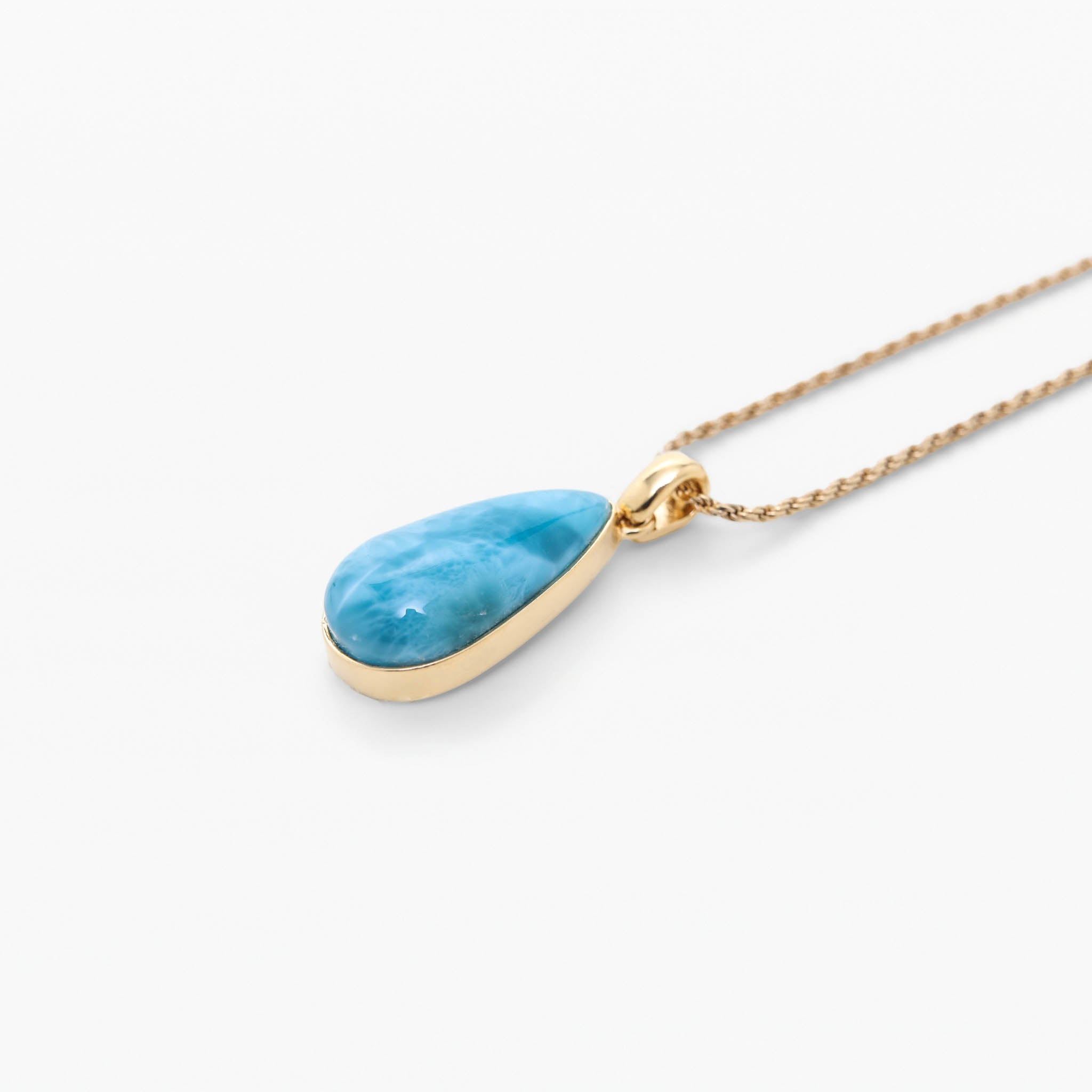 Larimar Gold Vermeil Pendant Opra