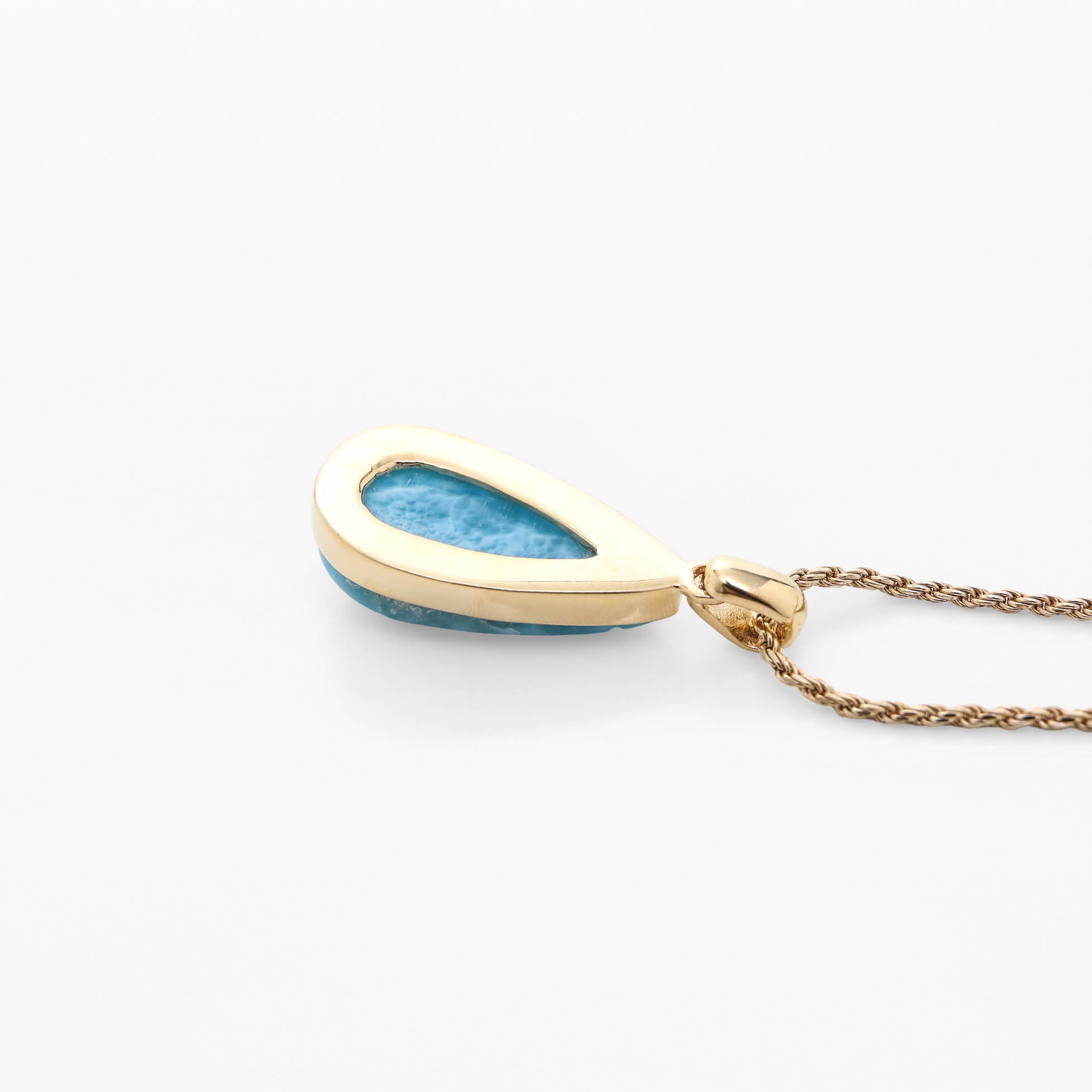 Larimar Gold Vermeil Pendant Opra