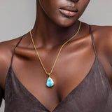 Larimar Gold Vermeil Pendant Paulina