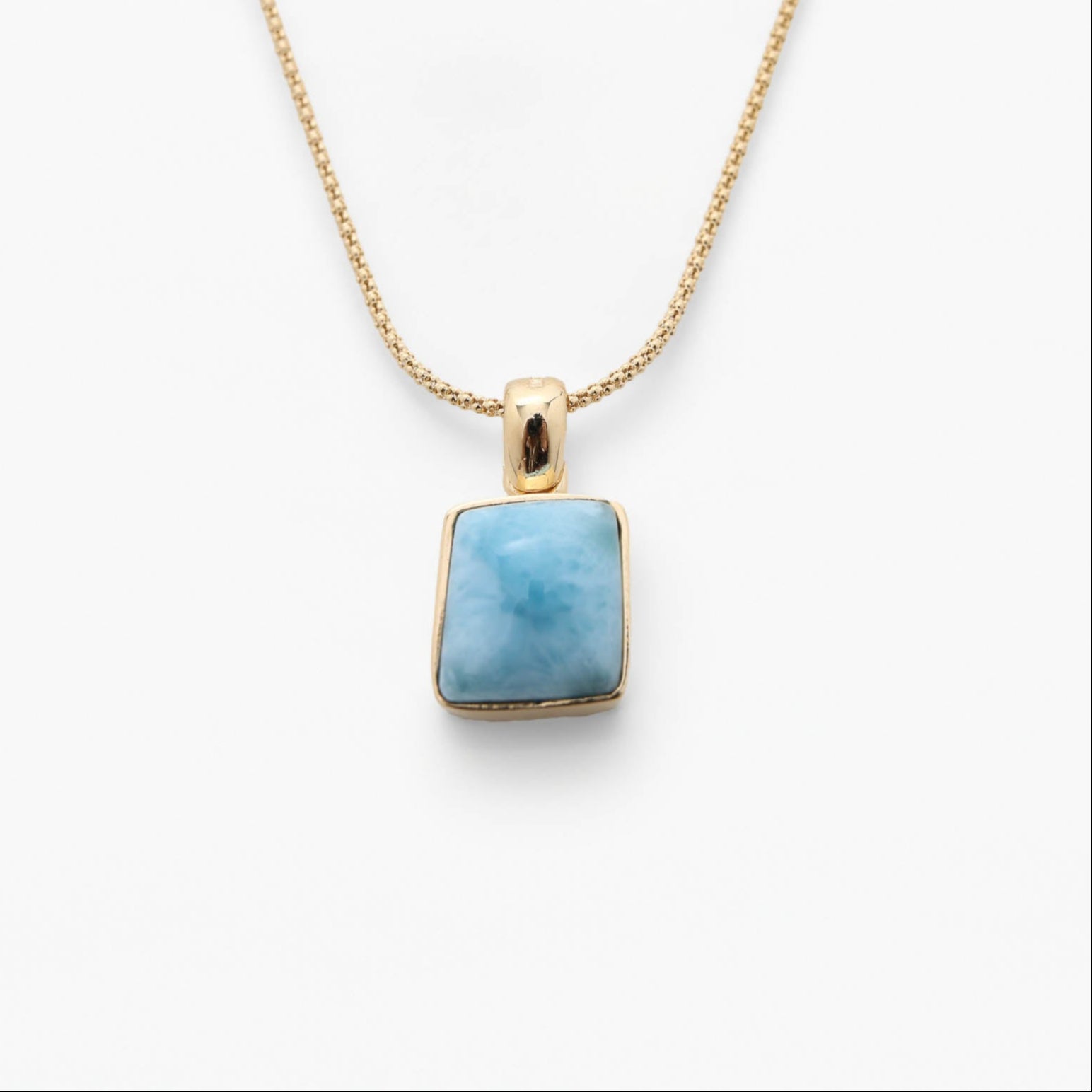 Larimar Gold Vermeil Pendant Taj