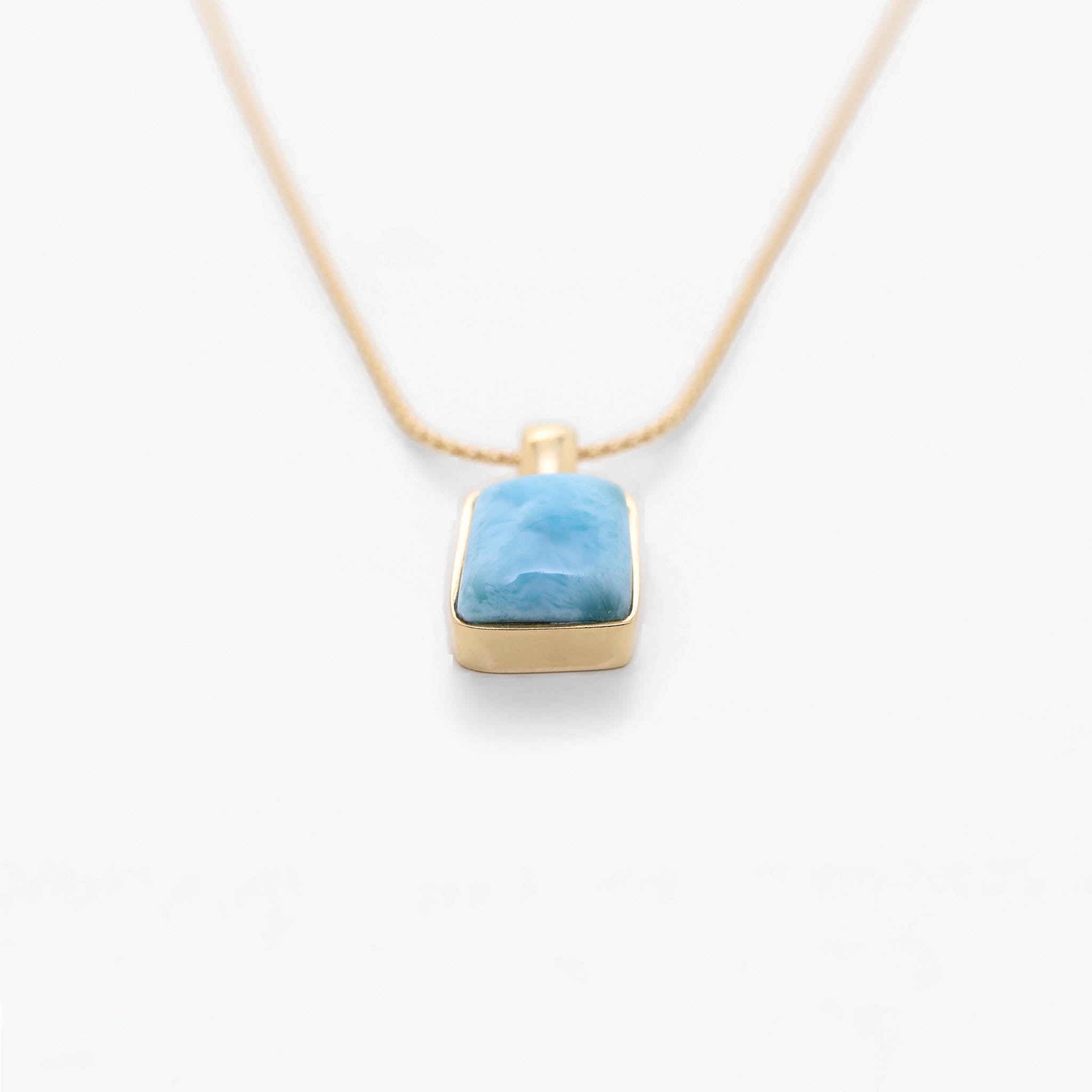 Larimar Gold Vermeil Pendant Taj