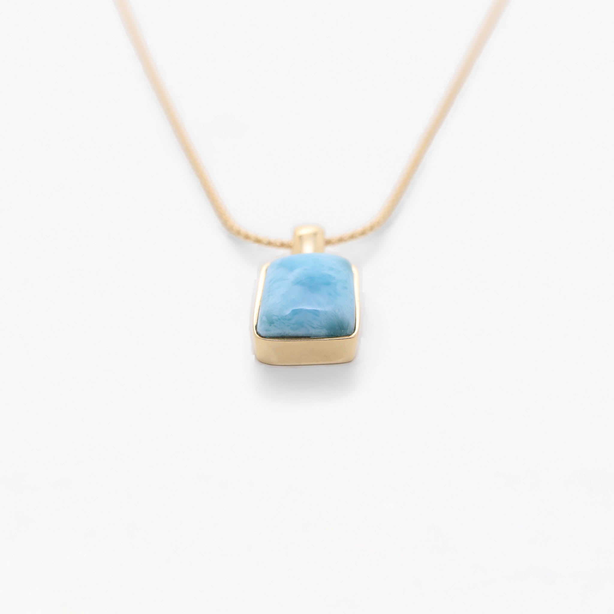 Larimar Gold Vermeil Pendant Taj