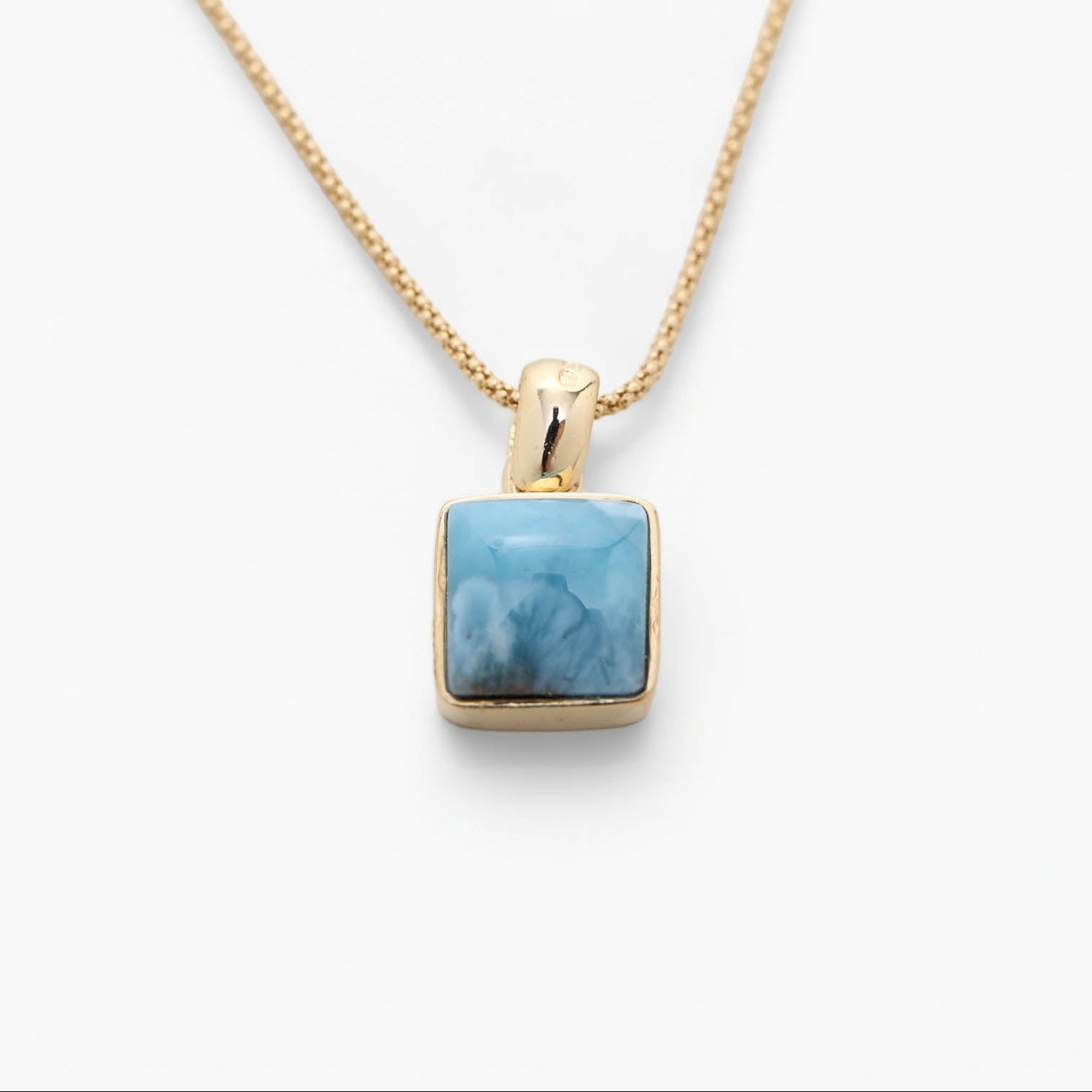 Larimar Gold Vermeil Pendant Tea