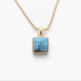 Larimar Gold Vermeil Pendant Tea