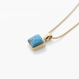 Larimar Gold Vermeil Pendant Tea
