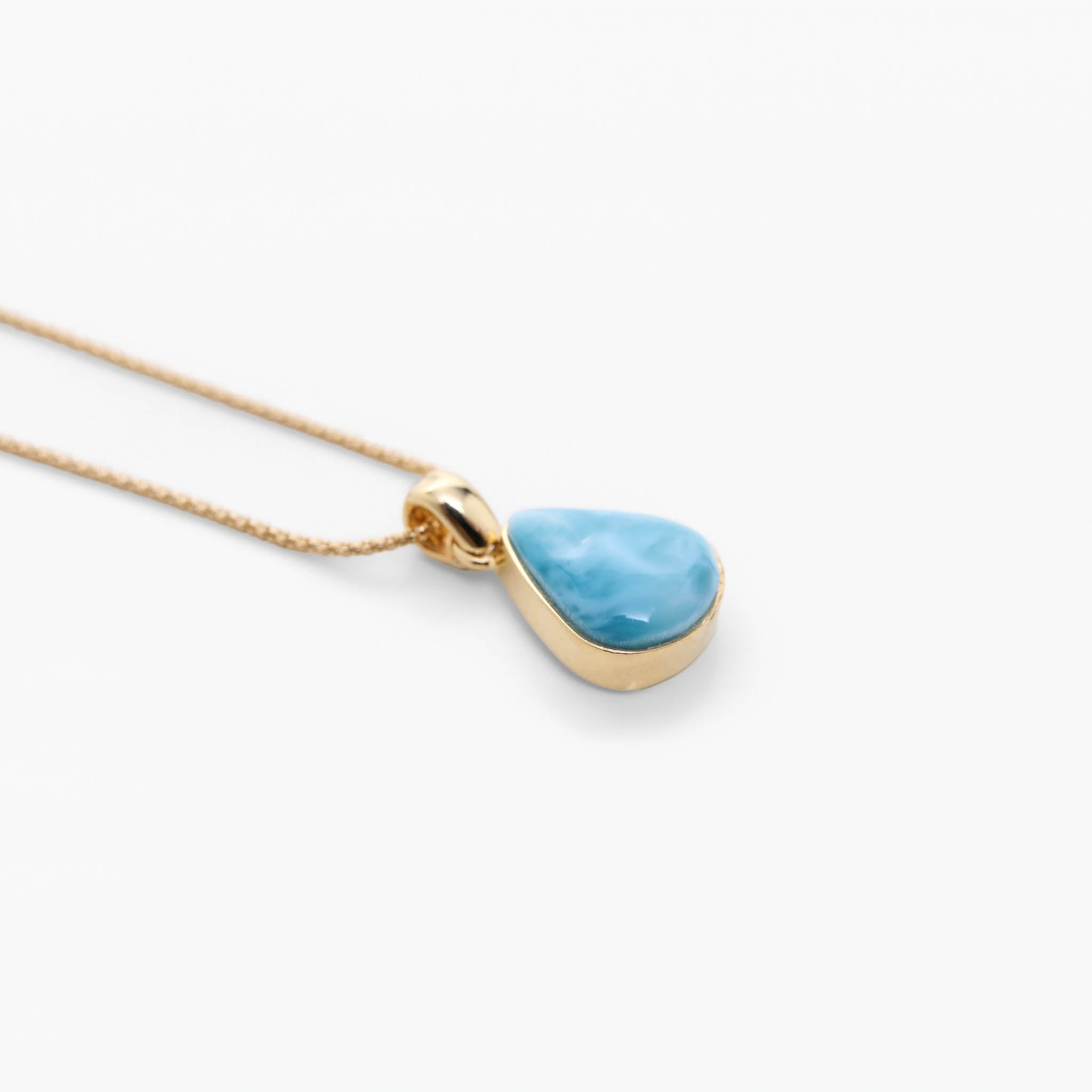 Larimar Gold Vermeil Pendant Tia