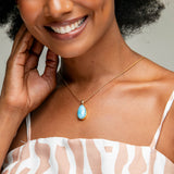 Larimar Gold Vermeil Pendant Willa
