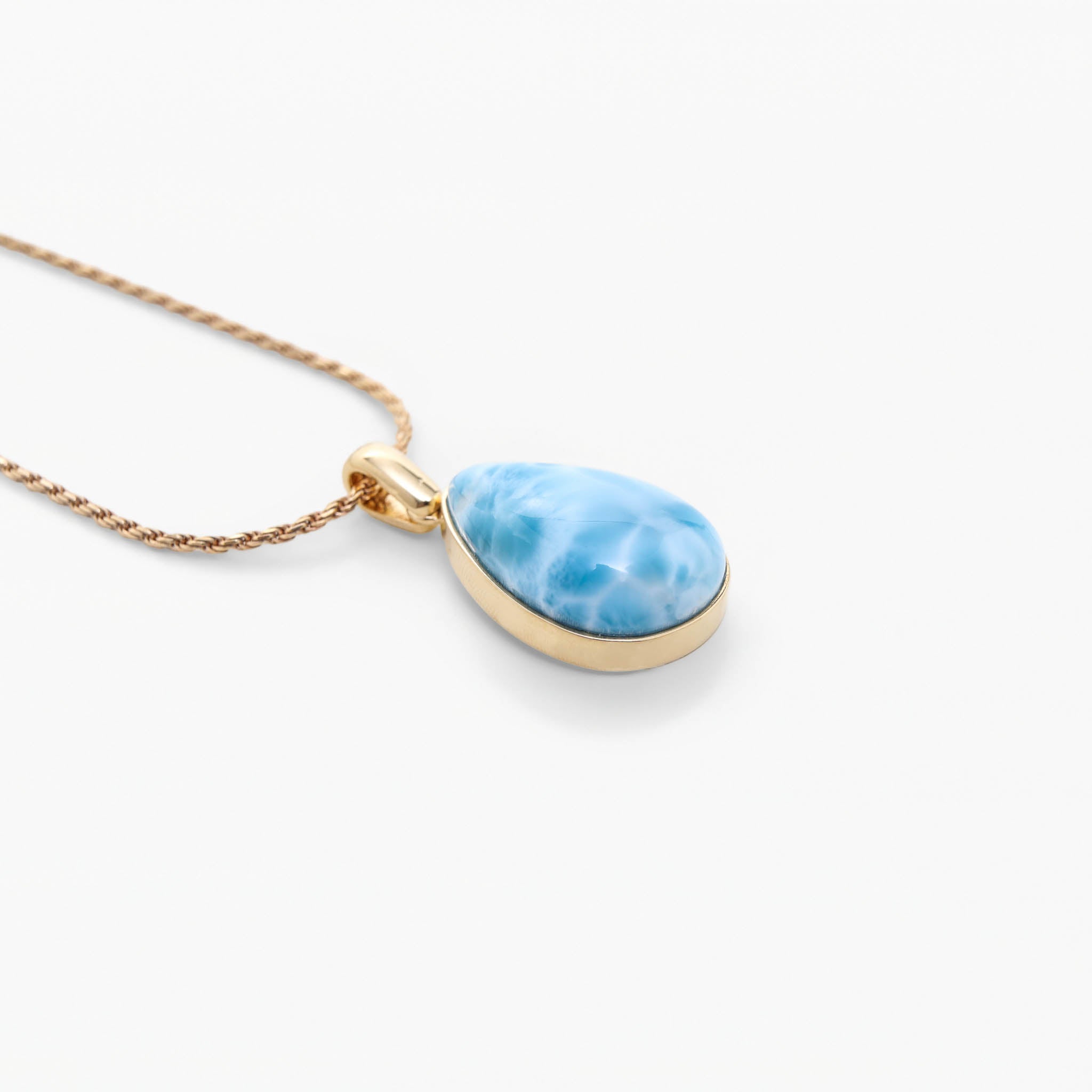 Larimar Gold Vermeil Pendant Willow