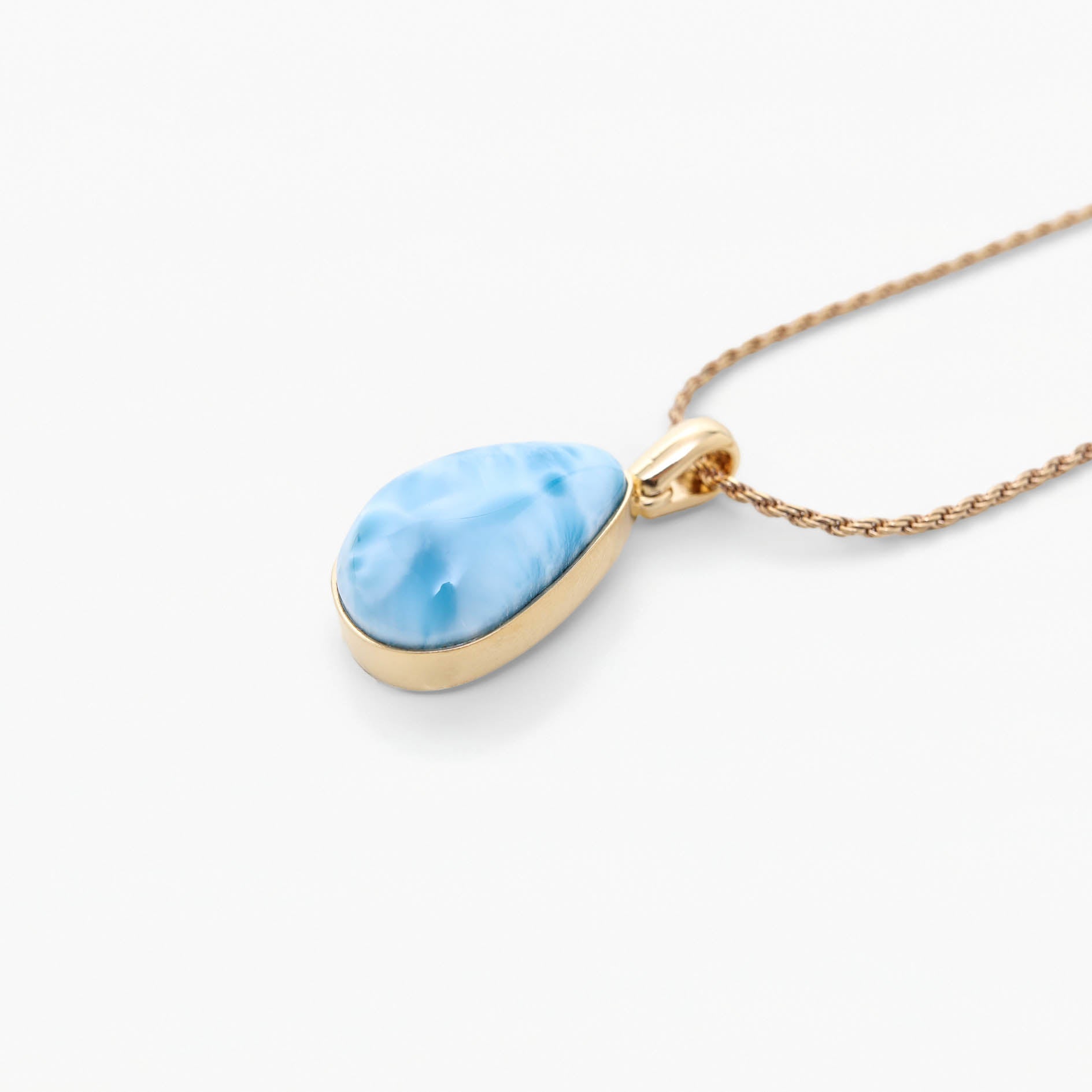 Larimar Gold Vermeil Pendant Willow